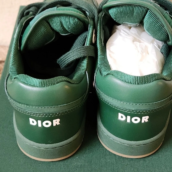 Dior mens world tour b27 size 40 green galaxy leather low top sneakers - Picture 7 of 8